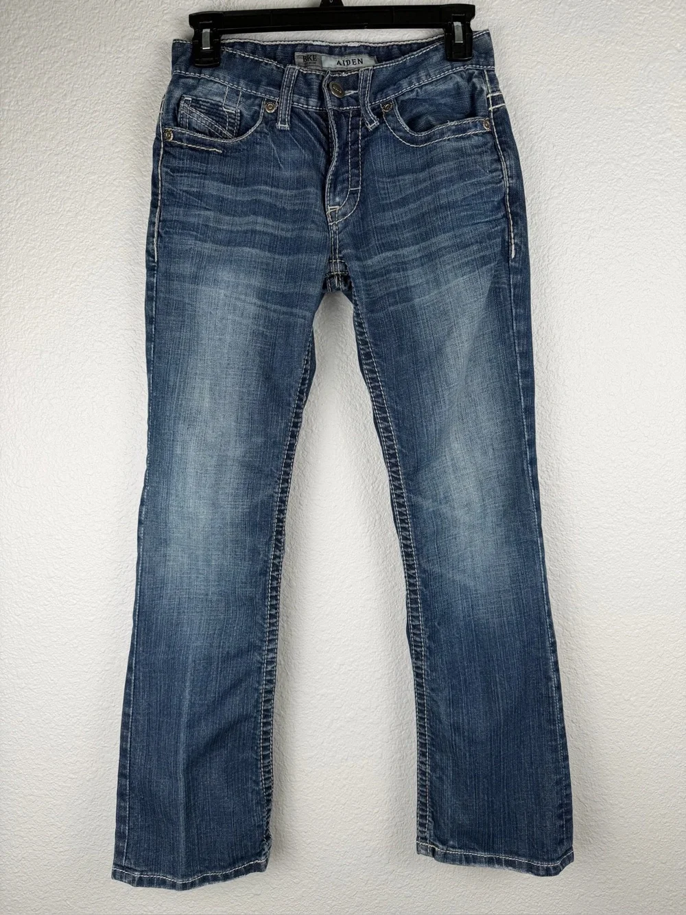 BKE Aiden western bootcut jeans contrast stitching can be unisex size 26S